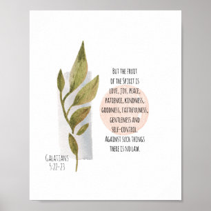 Poster Galatianos 5:22-23 Fruta do Espírito é Alegria do