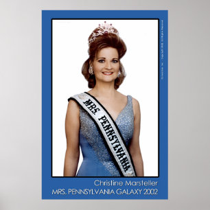 Poster Galáxia 2002 da Sra. Pensilvânia - azul