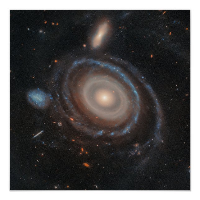 Pôster Galáxia Bullseye do Telescópio Espacial Hubble (Frente)
