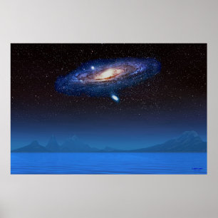 Poster Galáxia da estrela azul