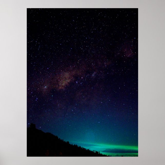 Poster Galáxia da Via Láctea Céu Noturno Celeste (Frente)