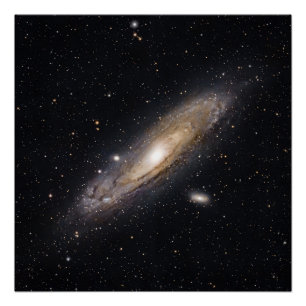 Pôster Galáxia de Andrômeda   Fotografia Espacial