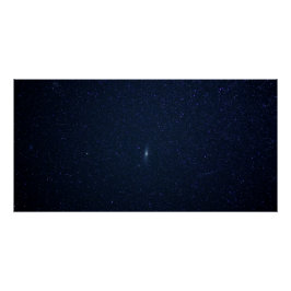 Pôster Galáxia de Andrômeda Noite Estrelada Azul Meia-Noi