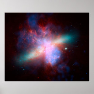 Pôster Galáxia de Starburst