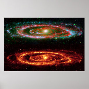 Pôster Galáxia do Andromeda em 36x24 Vermelho-UV (36x24)