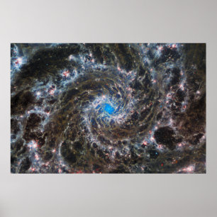 Poster Galáxia do Messier 74 (M74) NGC 628 MIRI JWS