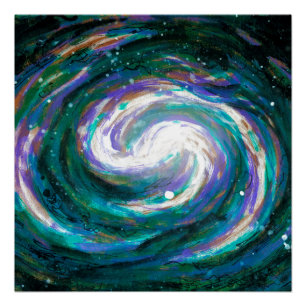 Pôster Galáxia Emerald e Purple