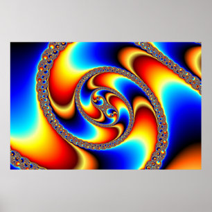 Poster Galáxia Espiral - Arte Fractal