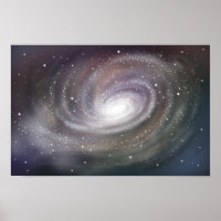 Galáxia espiral fantástica brilhando no espaço ext