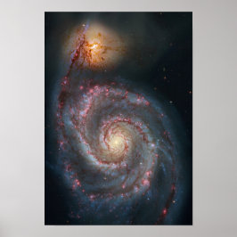 Pôster Galáxia Espiral M51 Whirlpool NASA