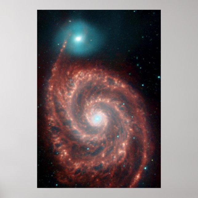 Pôster Galáxia Espiral M51 Whirlpool NASA (Frente)