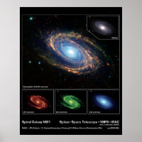 Galáxia Espiral M81 - Telescópio Espacial Spitzer