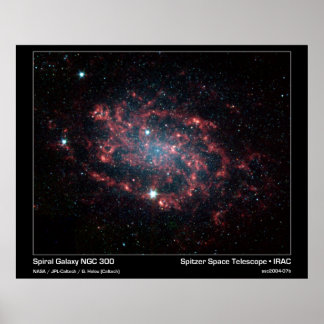 Pôster Galáxia Espiral NGC 300 - Telescópio Espacial Spit
