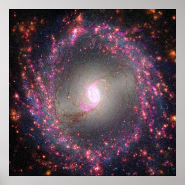Poster Galáxia Espiral Ngc 3351. (Frente)
