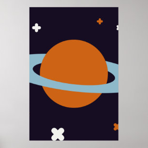 Poster Galáxia estrela do universo da órbita planetária