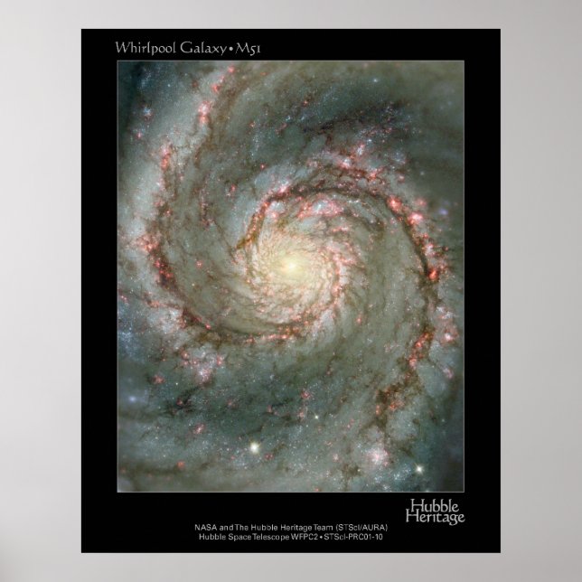 Poster Galáxia HST Whirlpool M51 (Frente)