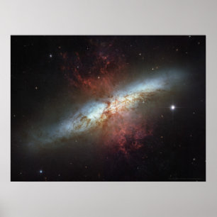 Poster Galáxia M82 24x18 de Starburst (33x25)