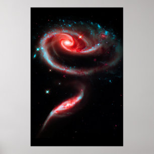 Poster Galáxia Rosa Vermelho