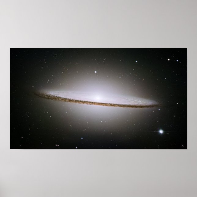 Pôster Galáxia Sombrero (Telescópio Hubble) (Frente)
