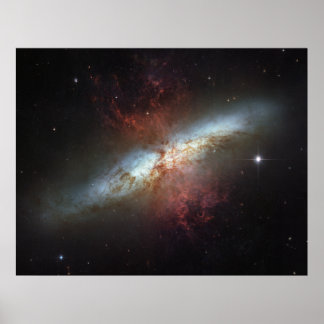 Poster Galáxia Starburst M82