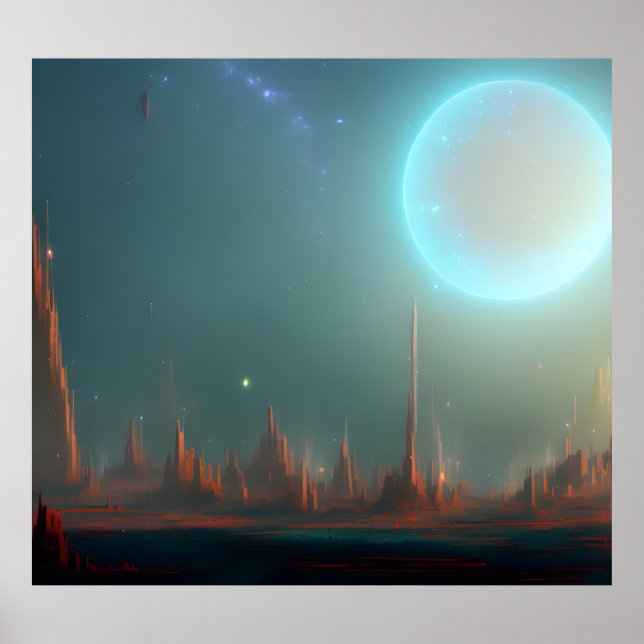 Poster Galáxia, Universo, Estrelas, Espaço Exterior (Frente)