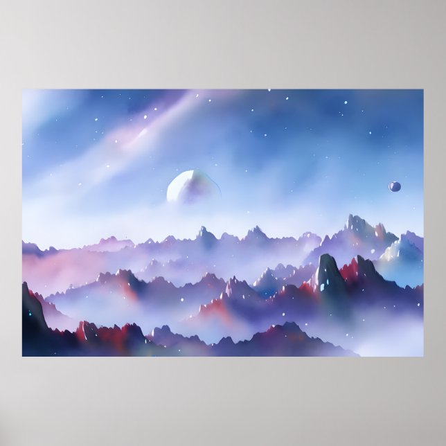 Poster Galáxia, Universo, Estrelas, Espaço Exterior (Frente)