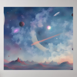 Poster Galáxia, Universo, Estrelas, Espaço Exterior