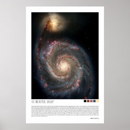 Poster Galáxia Whirlpool (51a, M51a, NGC 5194)