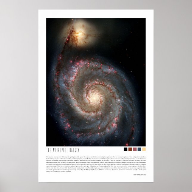 Poster Galáxia Whirlpool (51a, M51a, NGC 5194) (Frente)