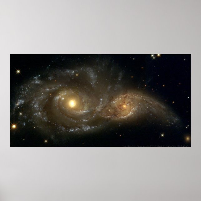 Pôster Galáxias NGC 2207 e IC 2163 (Frente)