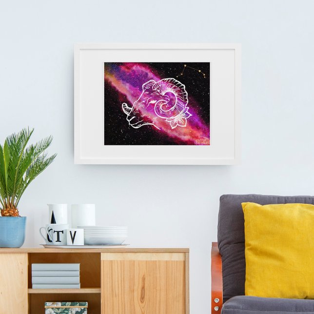 Poster Galaxy Aries Constelação Zodiac - Sinal Wall Art (Criador carregado)