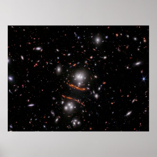 Poster Galaxy Cluster PLCK G165.7 (Imagem NIRCam) (Frente)