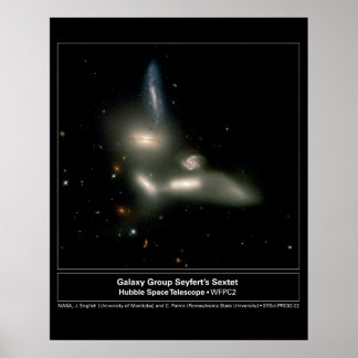 Poster Galaxy Group Sextet Hubble Telescope