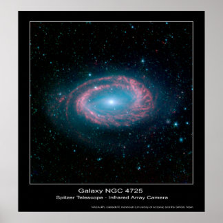 Poster Galaxy NGC 4725 - Telescópio espacial Spitzer