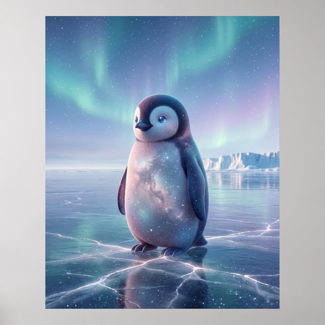 Poster Galaxy Penguin Star Shore (Frente)