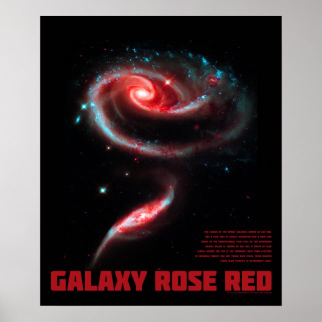 Poster Galaxy Rosa Red (Frente)