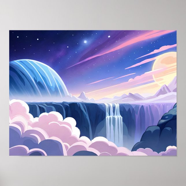 Poster Galaxy Waterfall (Frente)