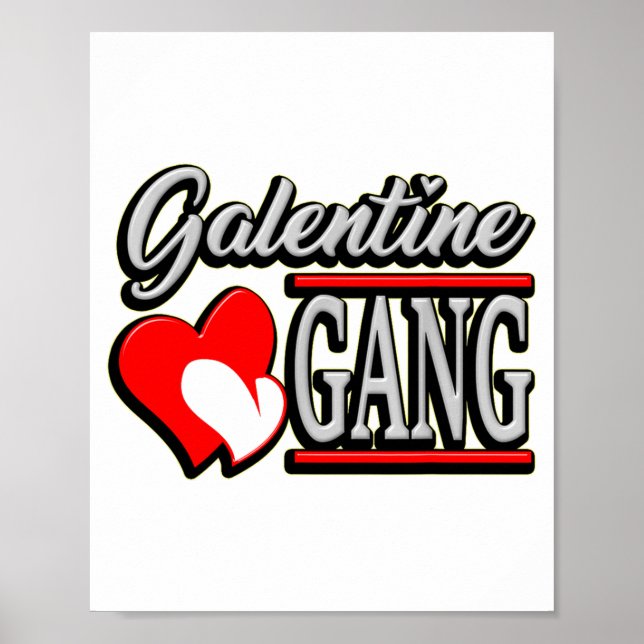 Poster Galentine Gang Funny Valentines Day With The Gir  (Frente)
