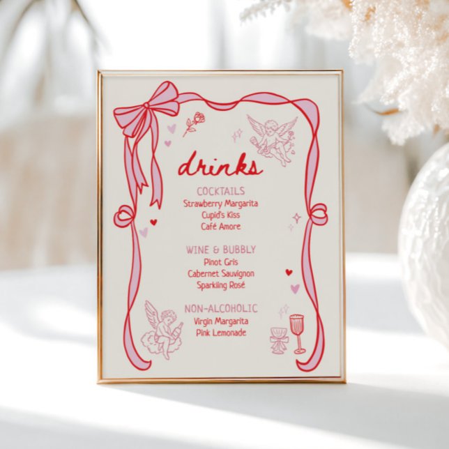 Poster Galentine's Day Party Downloadable Drinks (Criador carregado)