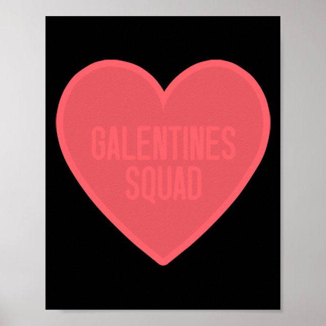 Poster Galentines Day Squad Bff Valentines Day Friendship (Frente)