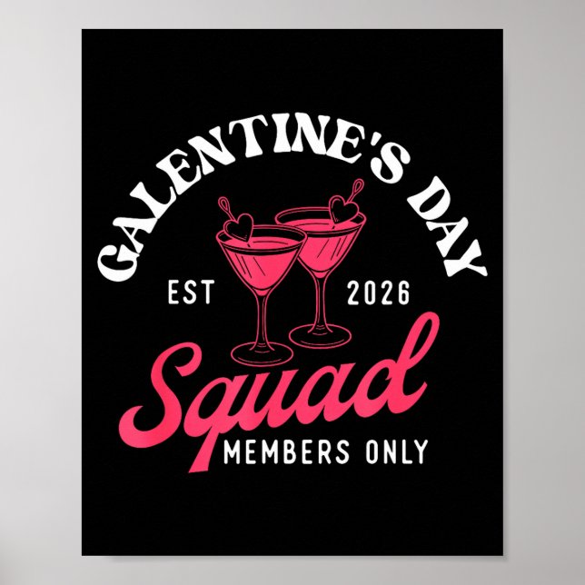 Poster Galentine's Day Squad - Galentine's Day Gals Siste (Frente)