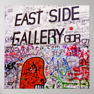 Pôster Galeria da zona leste, muro de Berlim, grafite