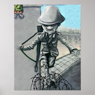 Pôster Galeria da zona leste, muro de Berlim, sentinela