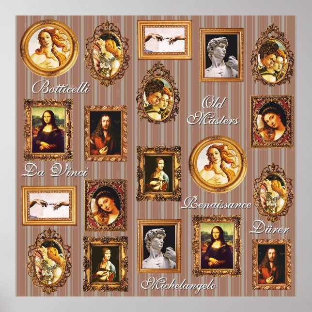 Poster Galeria de Arte Renascentista Beige Mocha Mousse S (Frente)