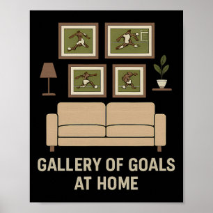 Poster Galeria De Gols Em Casa Design De Fã De Futebol 
