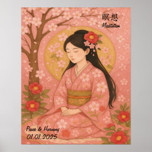 Poster Galeria de Meditação de Zen Estética Personalizada