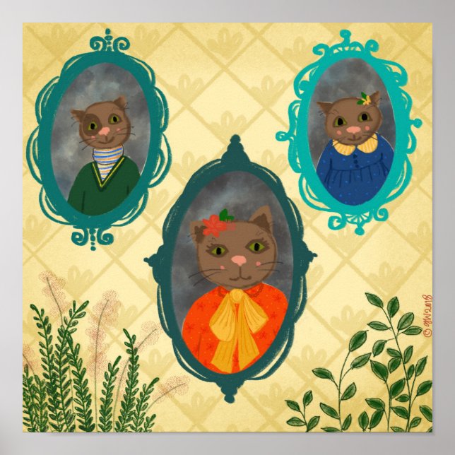 Poster Galeria de Retratos do Sr. Cat (Frente)