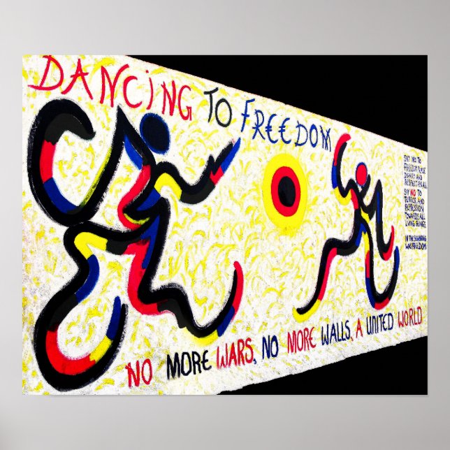 Poster Galeria East Side, Muro de Berlim, Liberdade Dança (Frente)