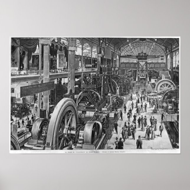 Pôster Galeria Francesa de Máquinas Elétricas (Frente)