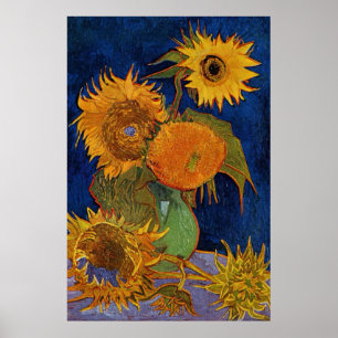 Poster Galeria Vincent van Gogh Seis GirassóisHD Arte fi